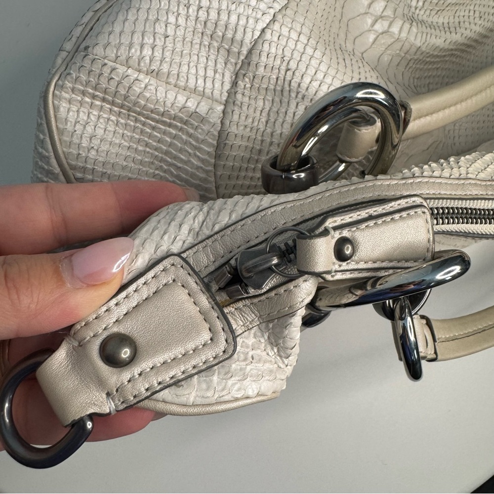 Coach Python Embossed Leather Hobo Shoulder Bag C… - image 8